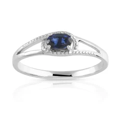 Bague argent 925 saphir ovale