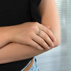Bague argent 925, style chaînage