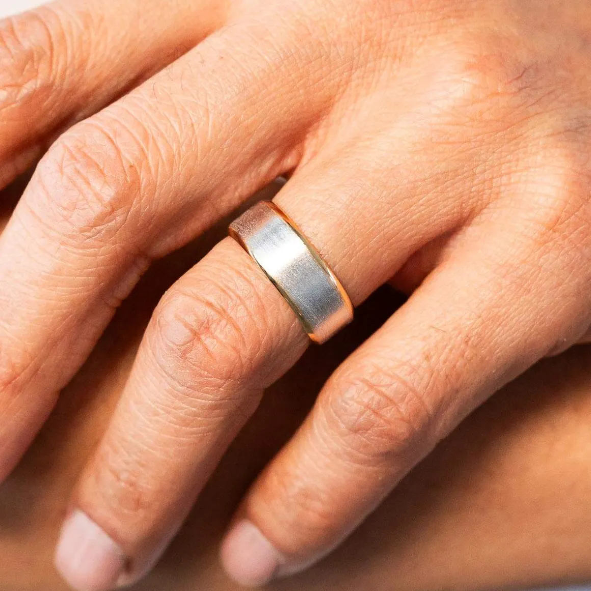 Bague argent 925 2 tons