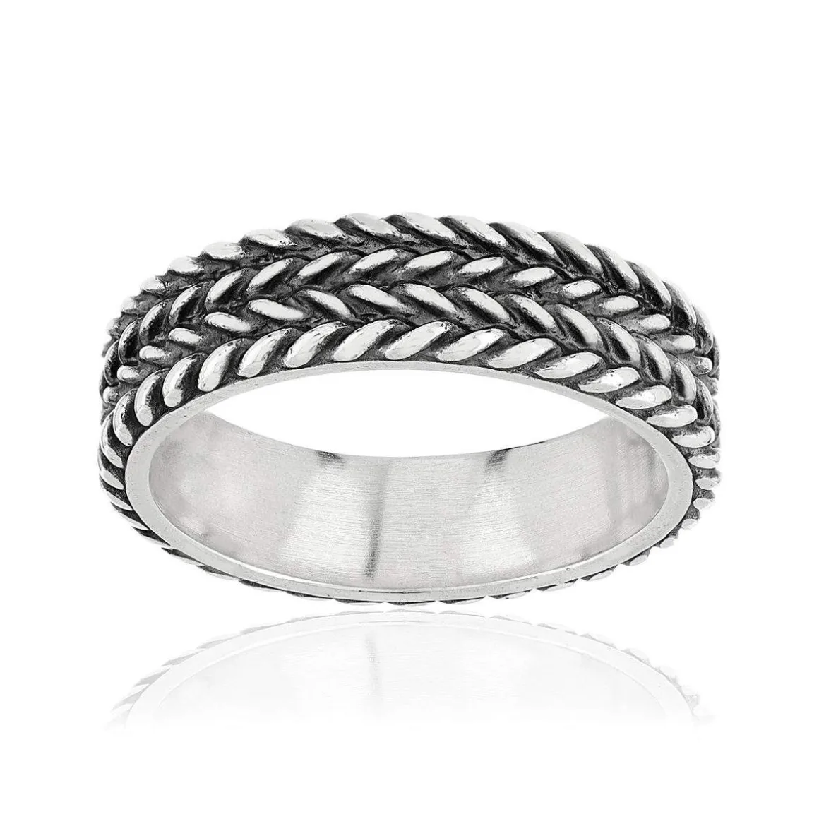 Bague argent 925 tressée