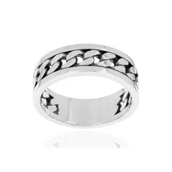 Bague argent 925 vieilli