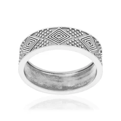 Bague argent 925 vieilli