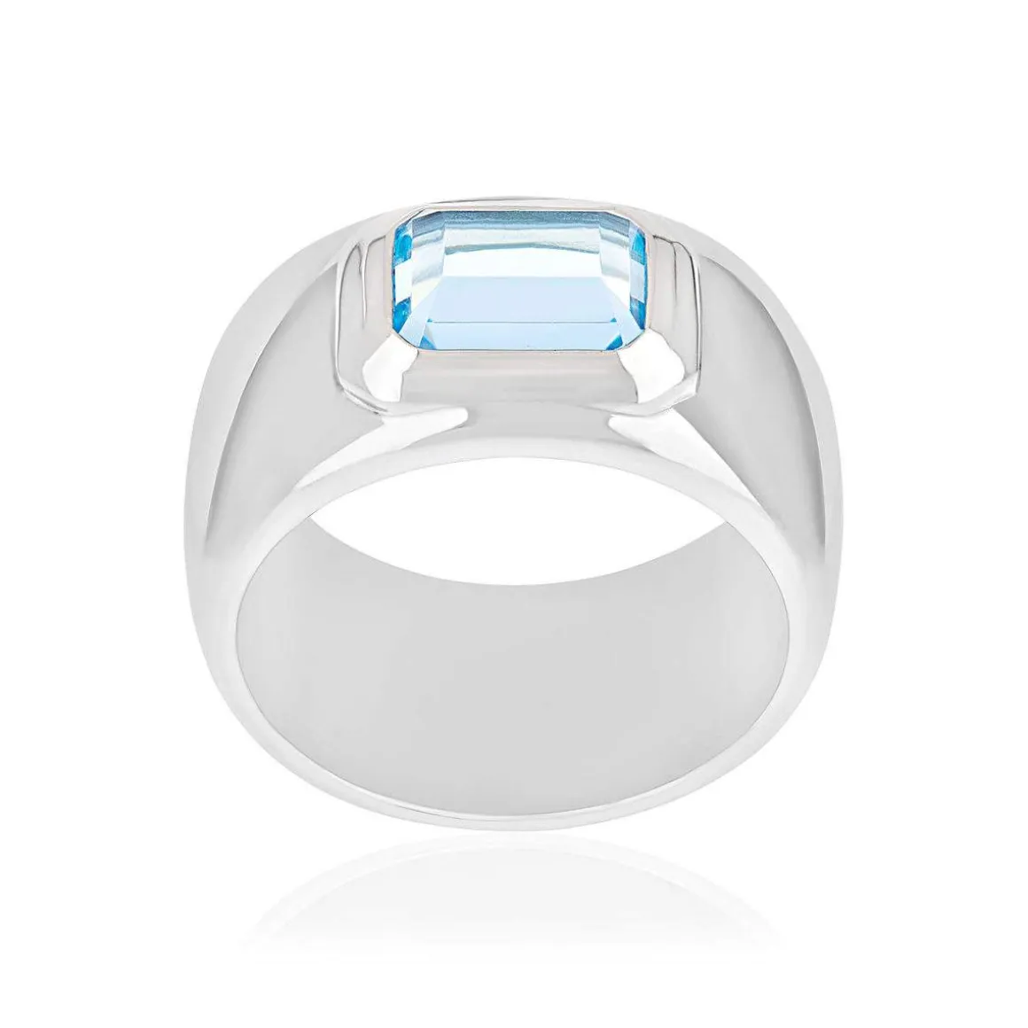 Bague argent zirconia bleu