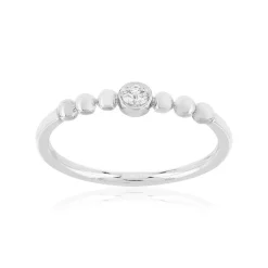 Bague argent zirconias