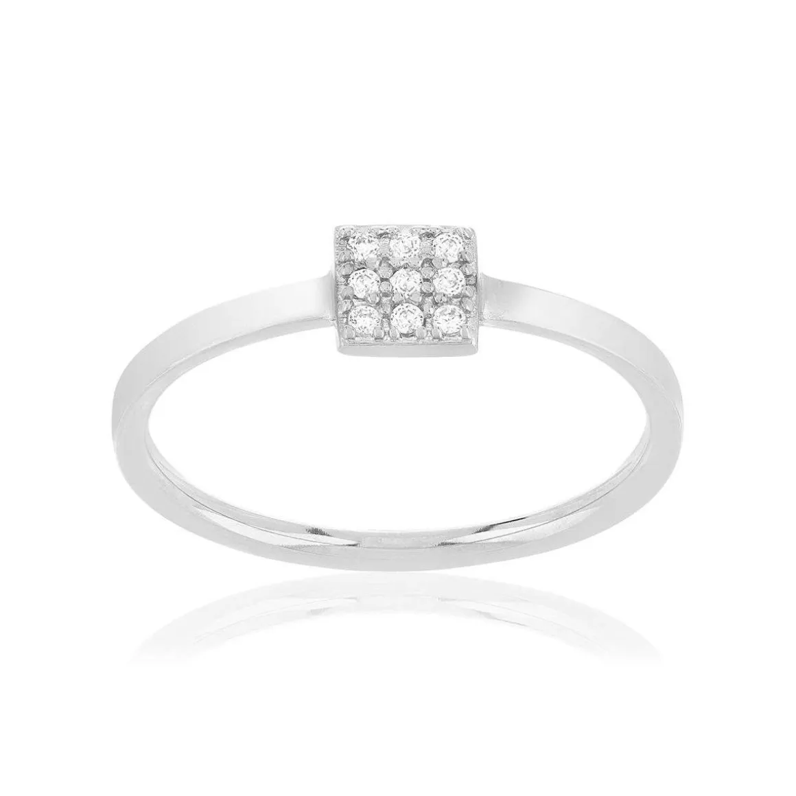 Bague argent zirconias