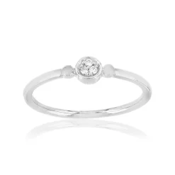 Bague argent zirconias