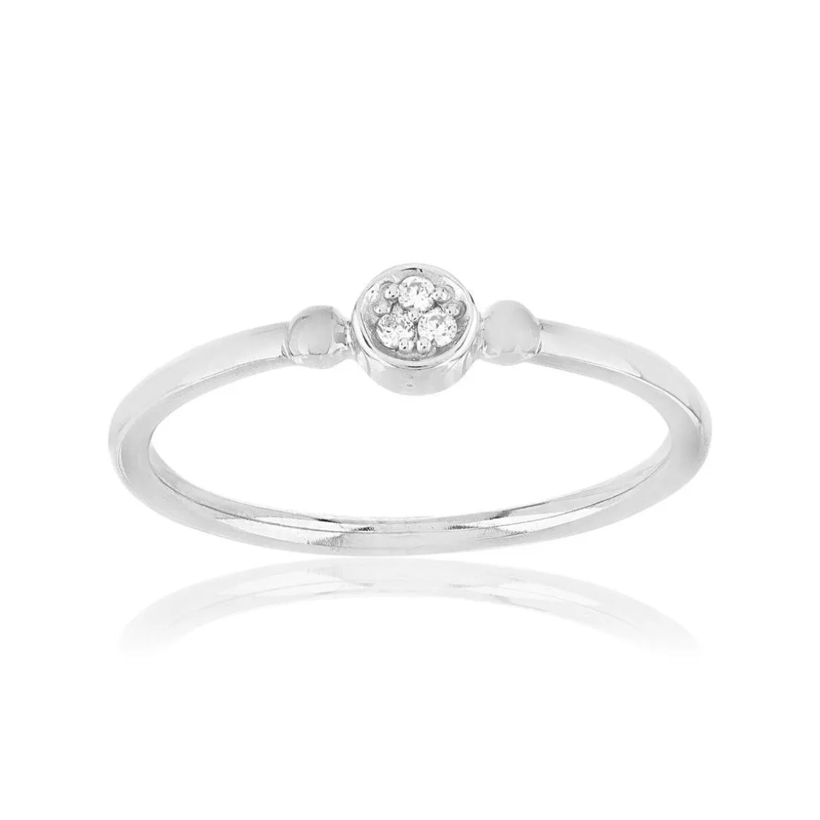 Bague argent zirconias