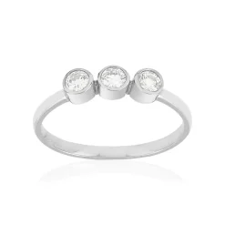 Bague argent zirconias