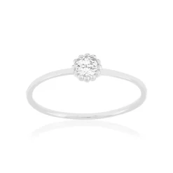 Bague argent zirconias
