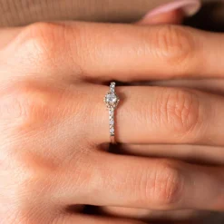 Bague argent zirconias