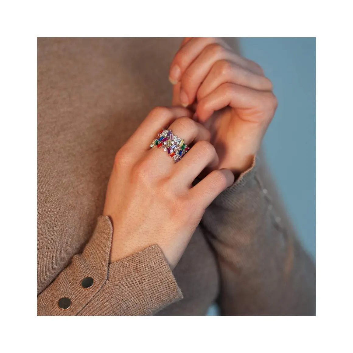 Bague argent 925 zirconias