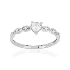 Bague argent zirconias