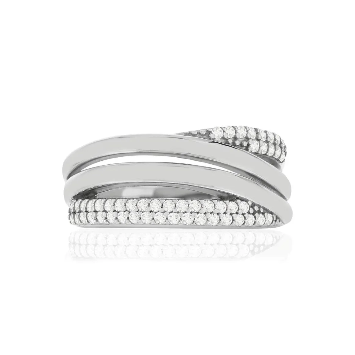 Bague argent 925, zirconias.