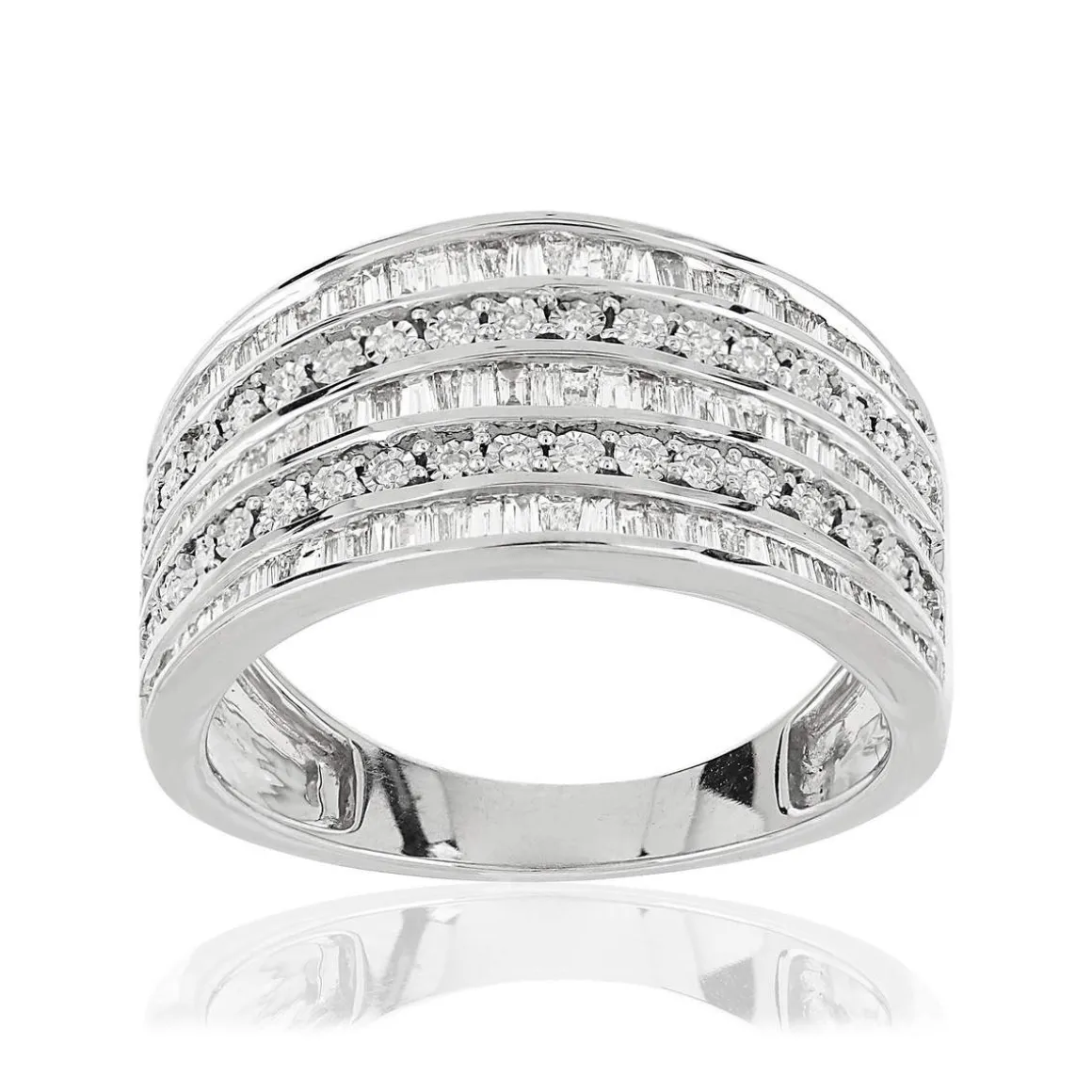 Bague argent 925 zirconias