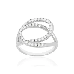 Bague argent zirconias