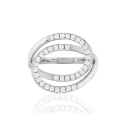 Bague argent zirconias