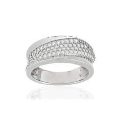 Bague argent 925, zirconias.