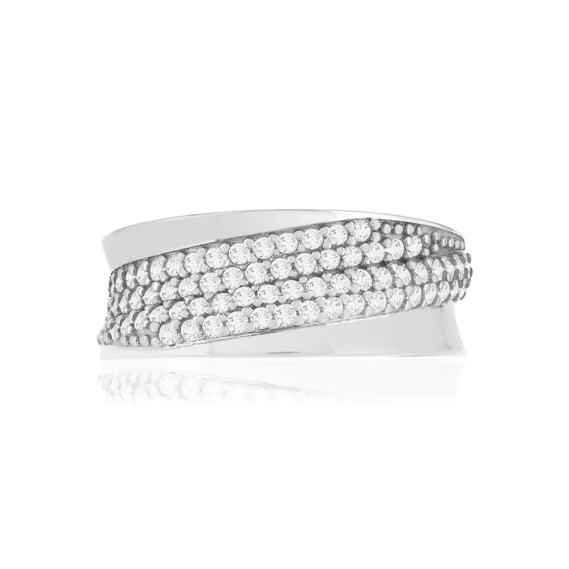Bague argent 925, zirconias.