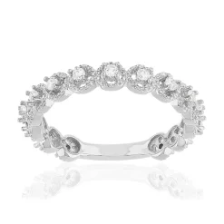 Bague argent zirconias