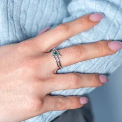 Bague argent zirconias