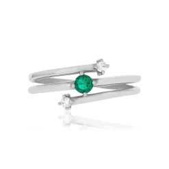 Bague argent zirconias