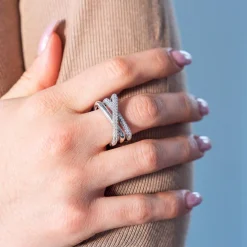 Bague argent 925 zirconias