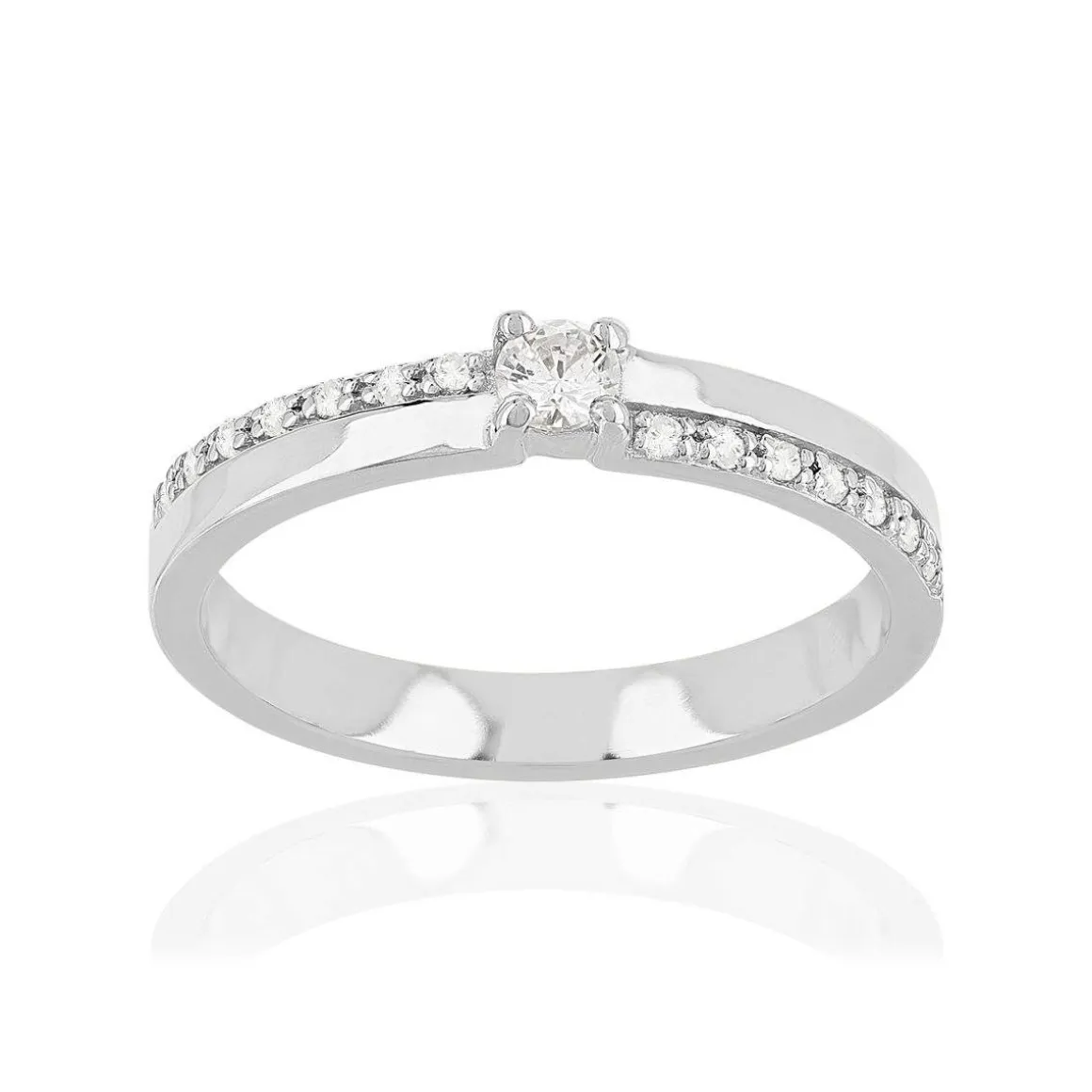 Bague argent 925 zirconias