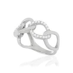 Bague argent zirconias