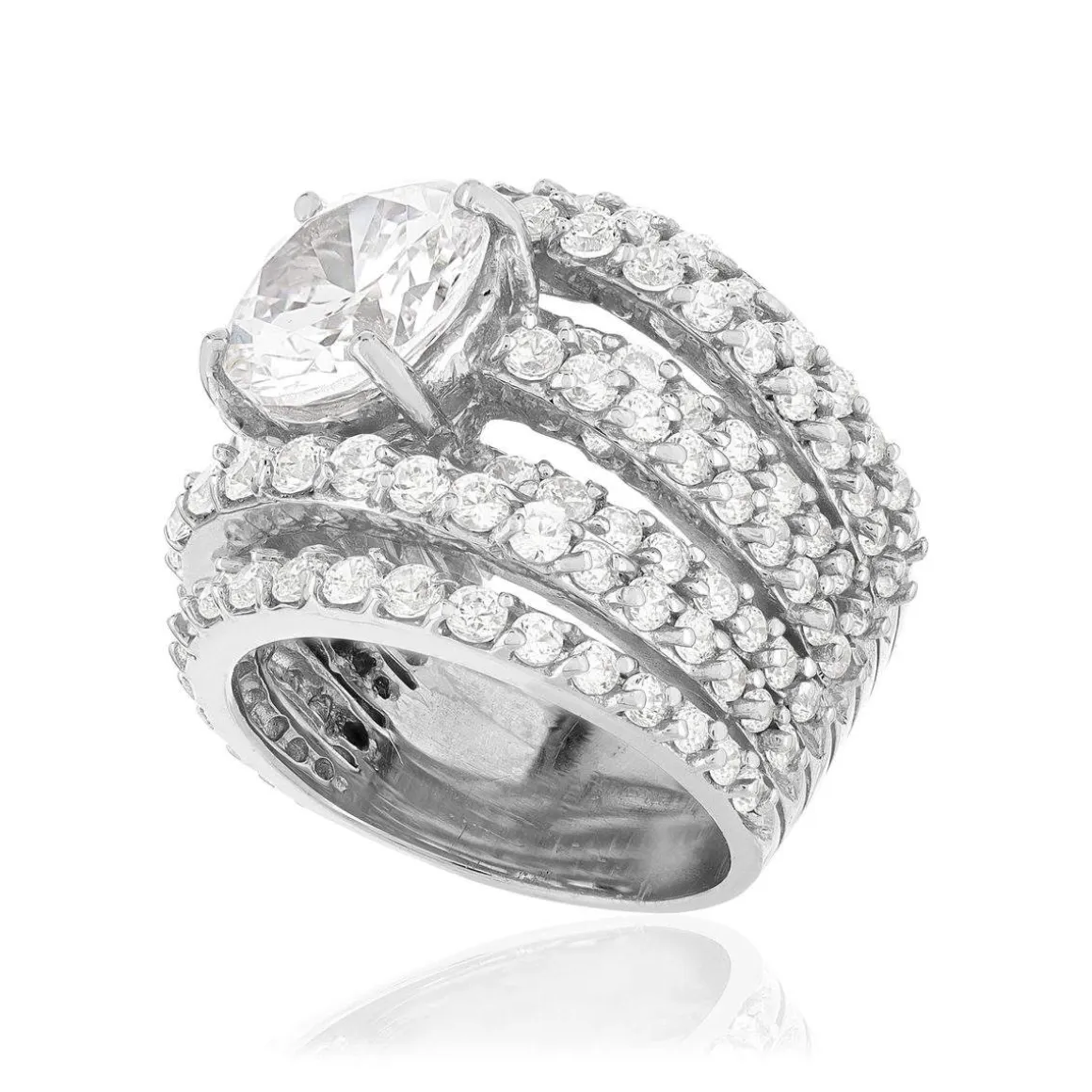 Bague argent 925 zirconias