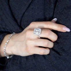 Bague argent 925 zirconias