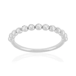 Bague argent zirconias