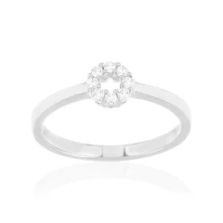 Bague argent zirconias