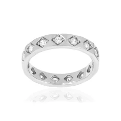Bague argent zirconias