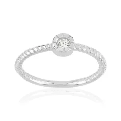 Bague argent zirconias