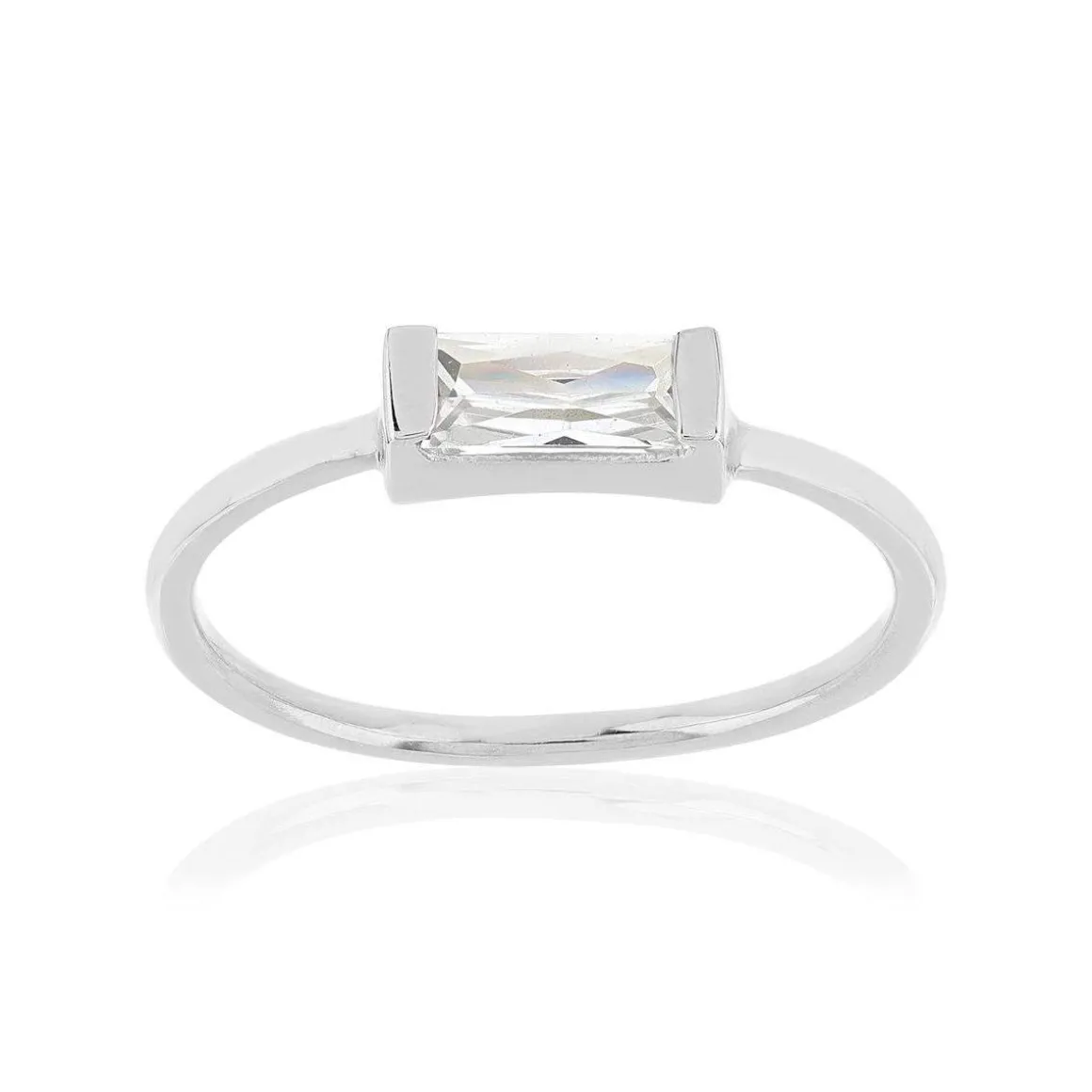 Bague argent zirconias