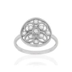 Bague argent 925, zirconias.