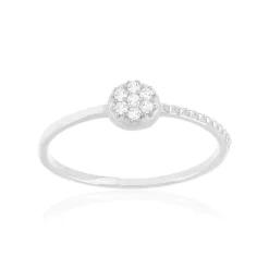 Bague argent zirconias