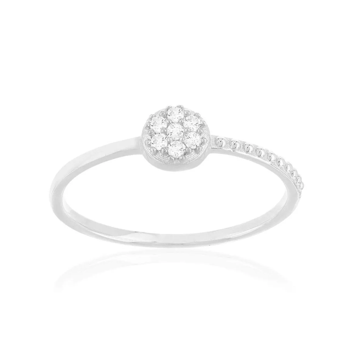 Bague argent zirconias