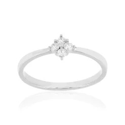 Bague argent zirconias