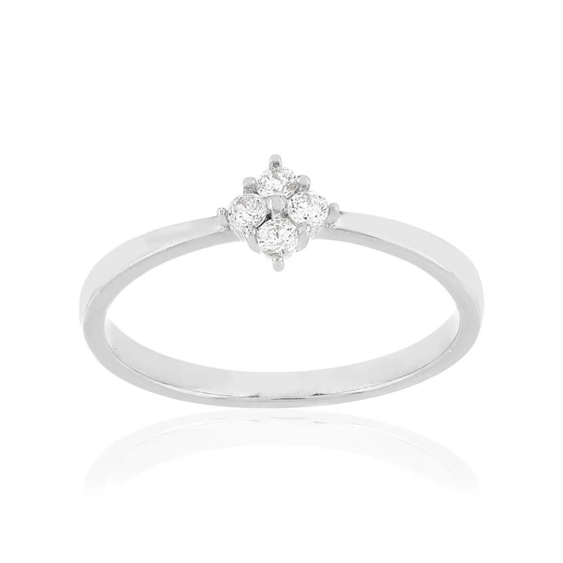 Bague argent zirconias