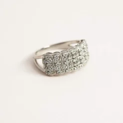 Bague argent 925, zirconias.