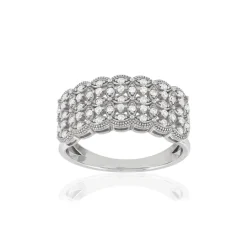 Bague argent 925, zirconias.