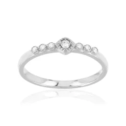 Bague argent zirconias