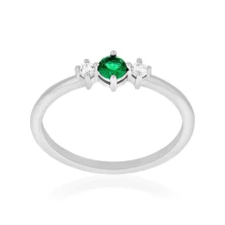 Bague argent zirconias