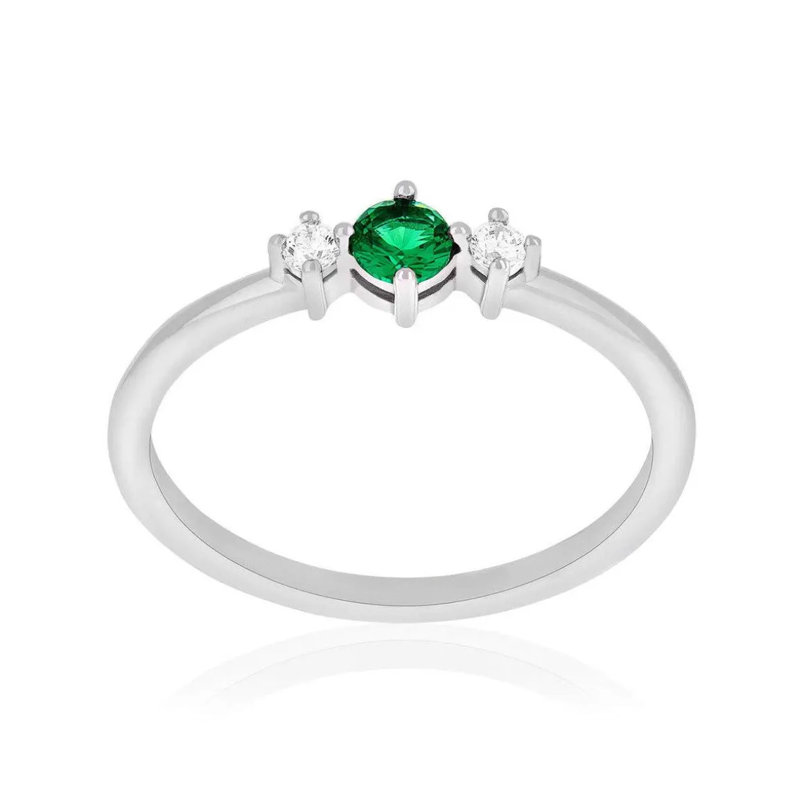 Bague argent zirconias