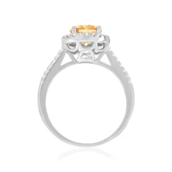 Bague argent 925 zirconias fumé et blanc