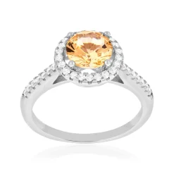 Bague argent 925 zirconias fumé et blanc