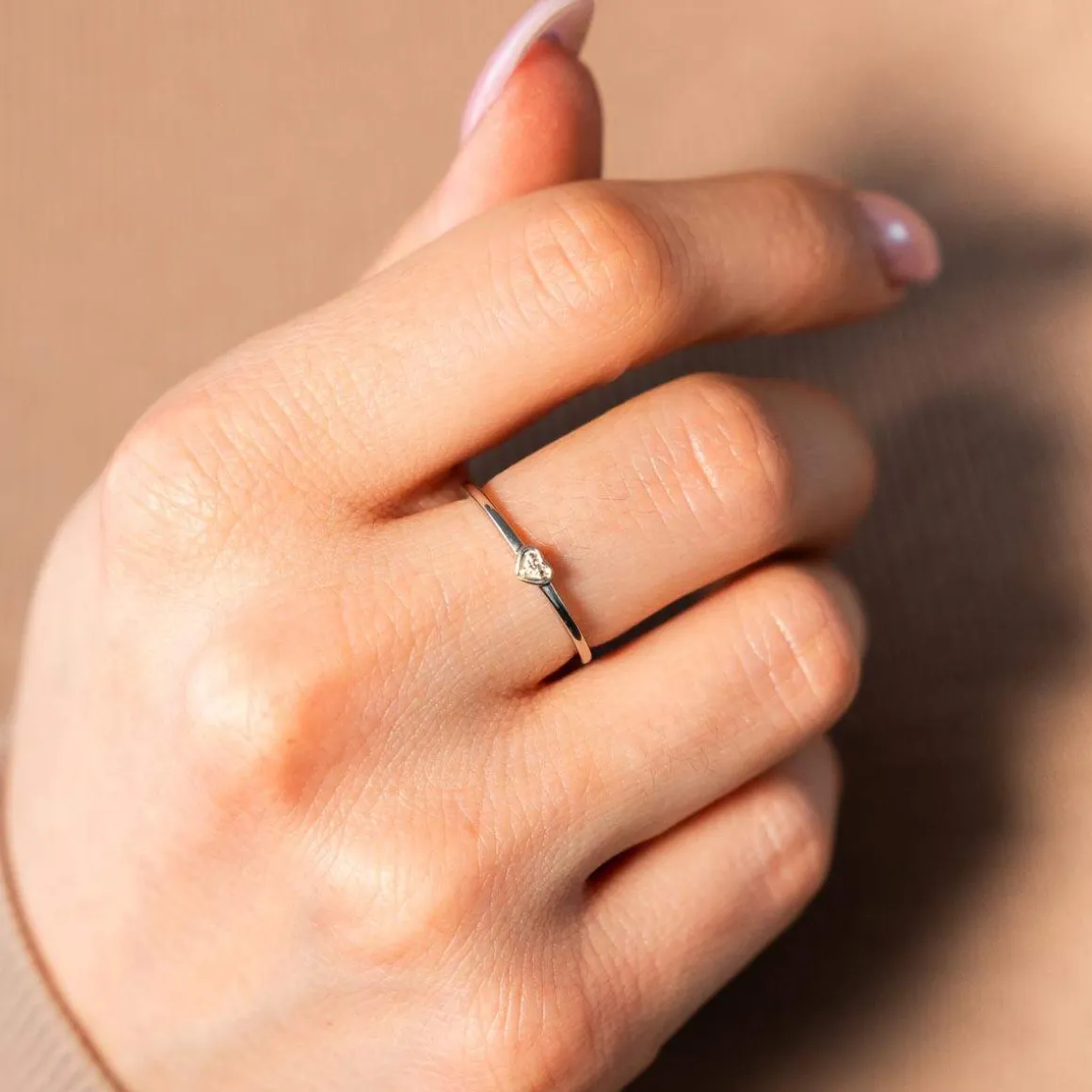 Bague argent zirconias motif coeur