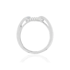 Bague argent 925 zirconias pierre imitation motif carré