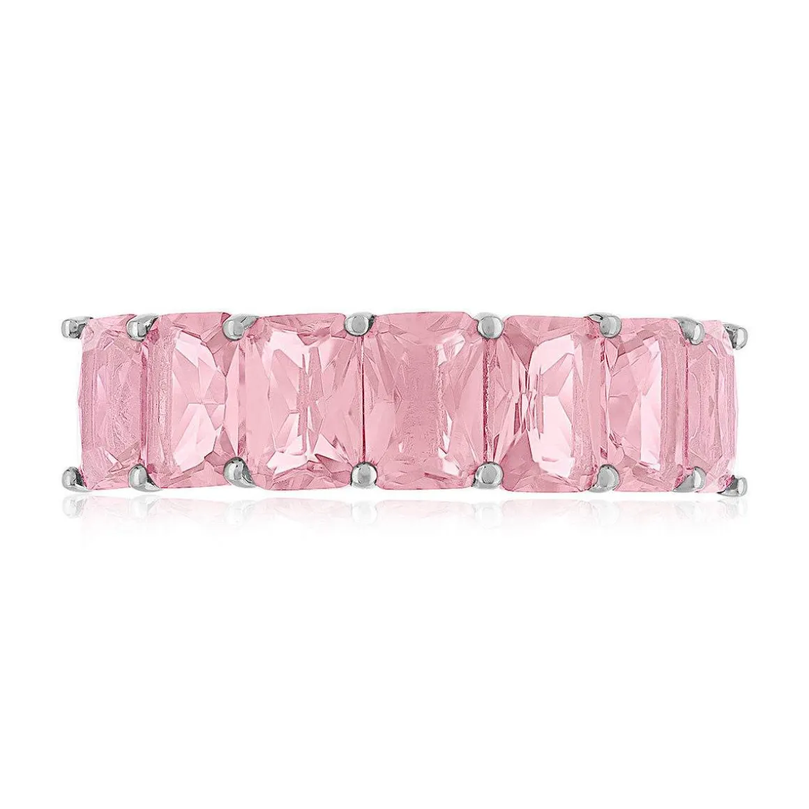 Bague argent 925 zirconias roses